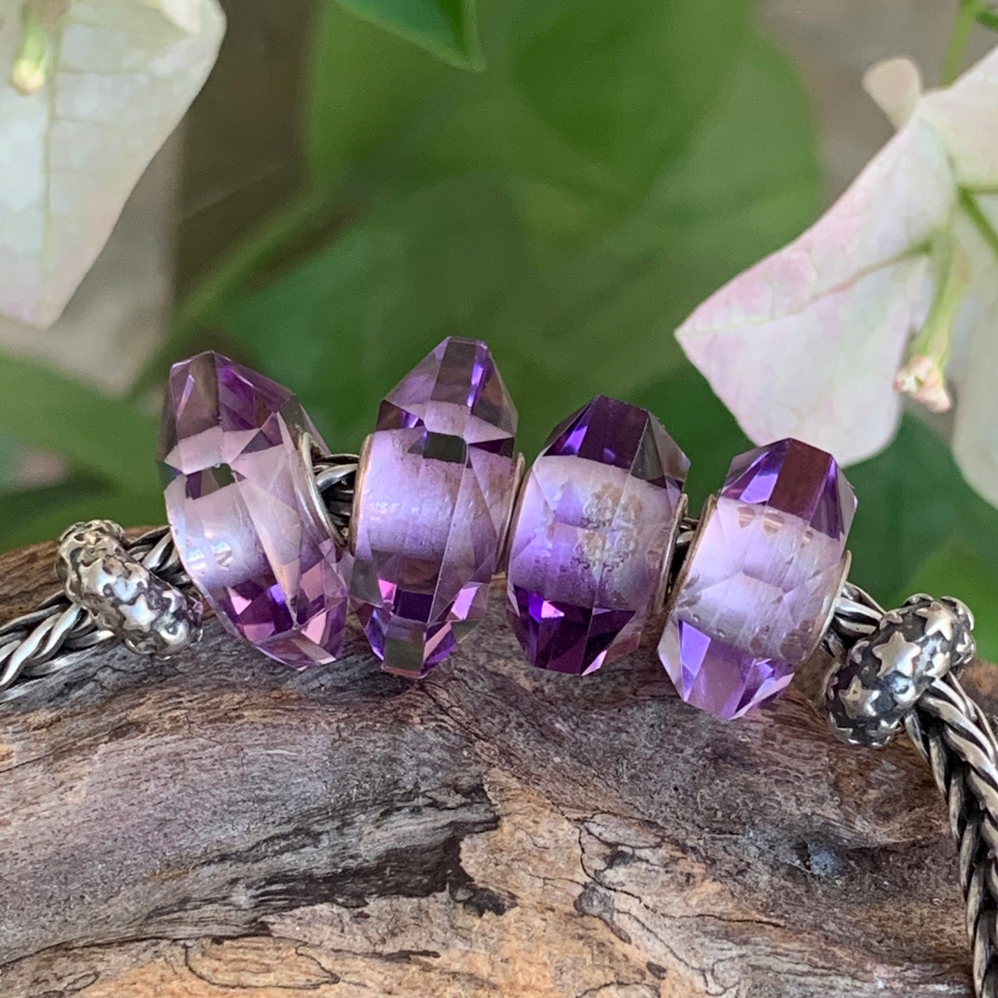 Faceted Hexahedron Purple Amethyst Beads Natural Gemstone Beads Ampearlbeads