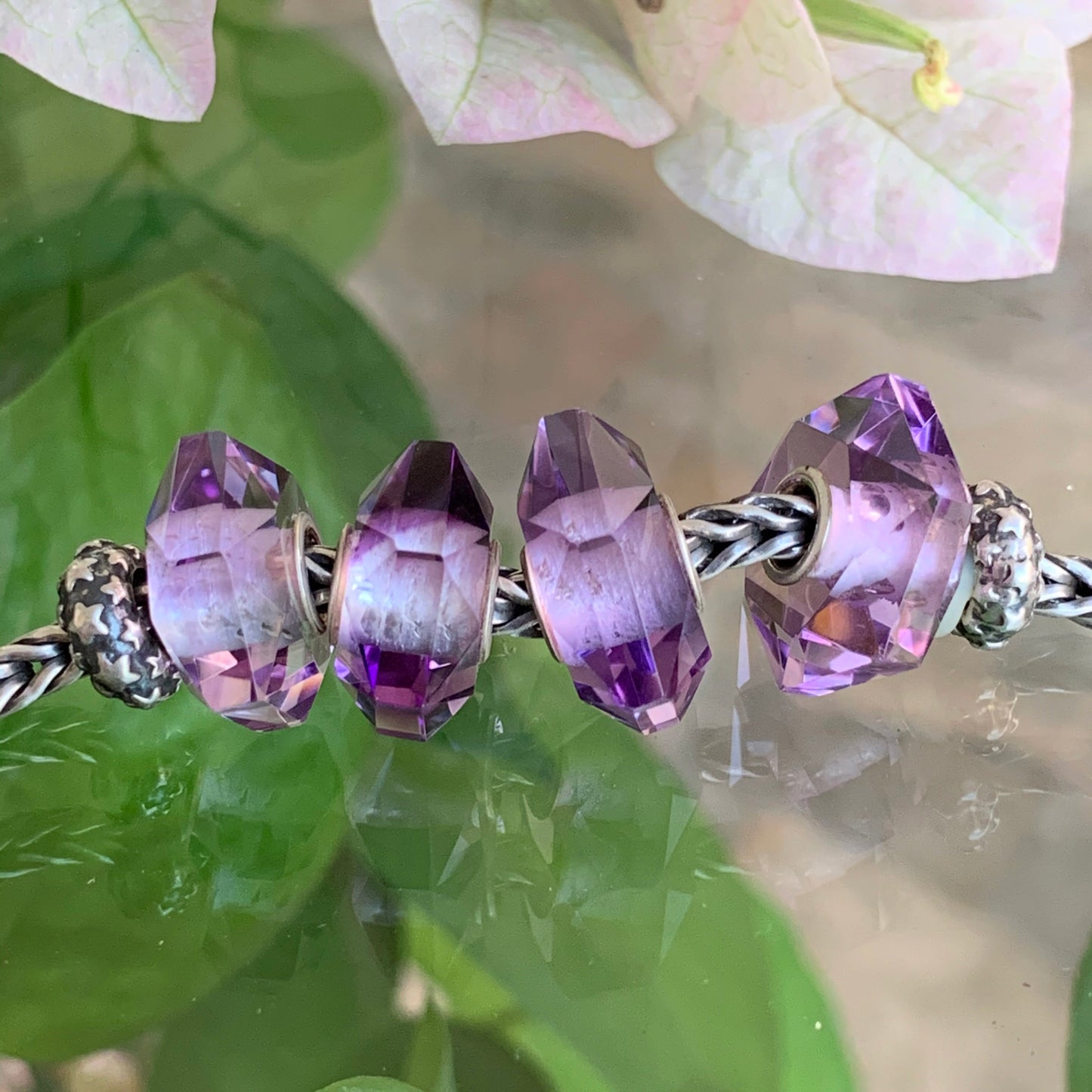 Faceted Hexahedron Purple Amethyst Beads Natural Gemstone Beads Ampearlbeads