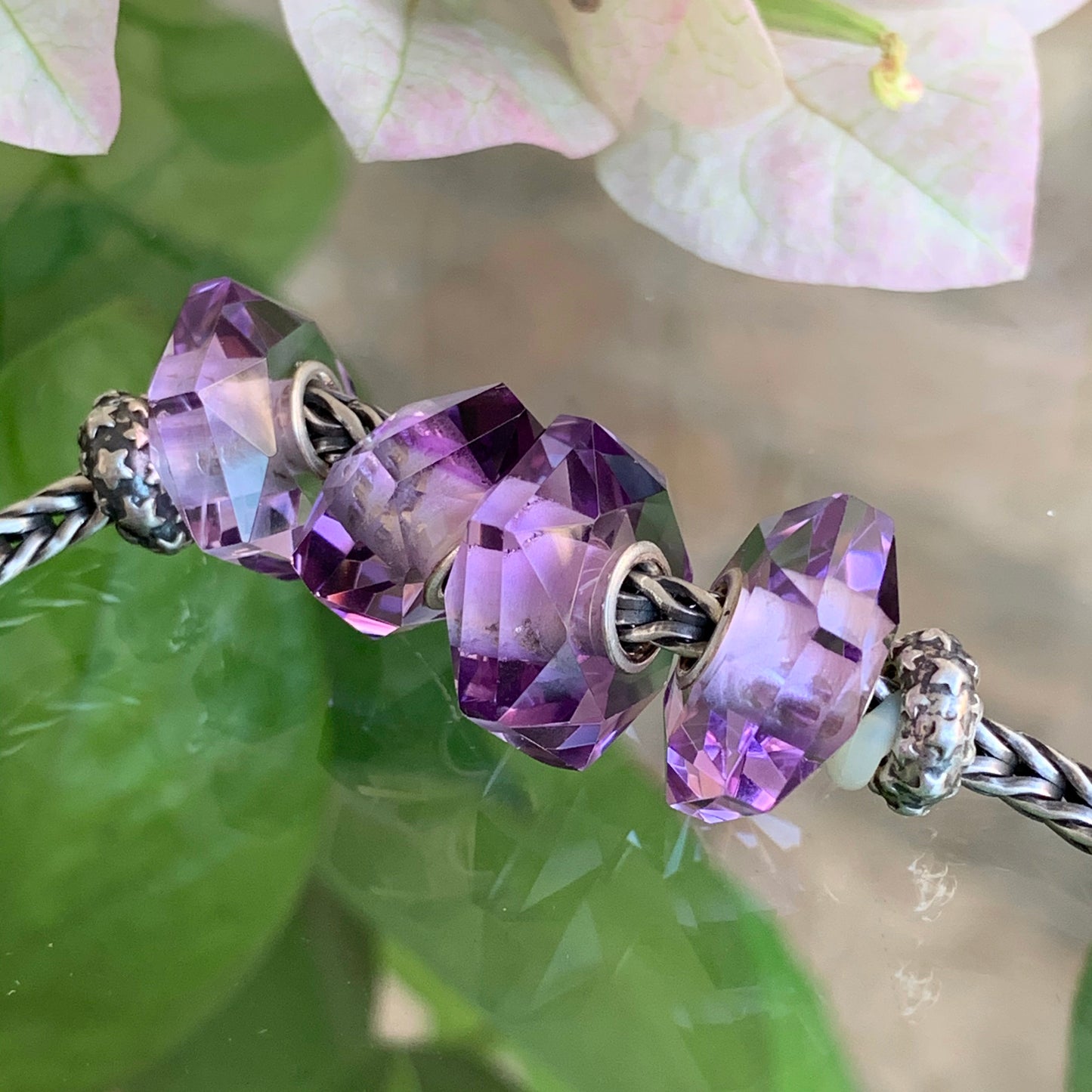 Faceted Hexahedron Purple Amethyst Beads Natural Gemstone Beads Ampearlbeads