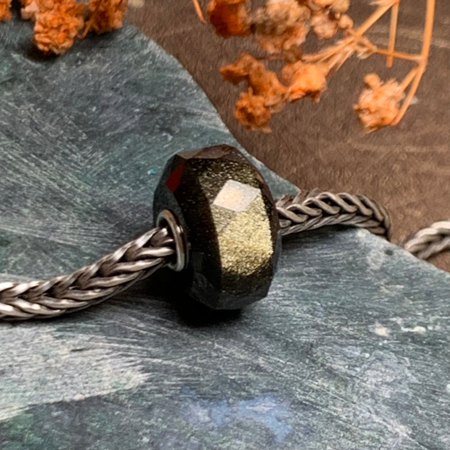 Faceted Golden Flash Obsidian Silver Flash Obsidian Gold Sand Obsidian Gemstone Beads