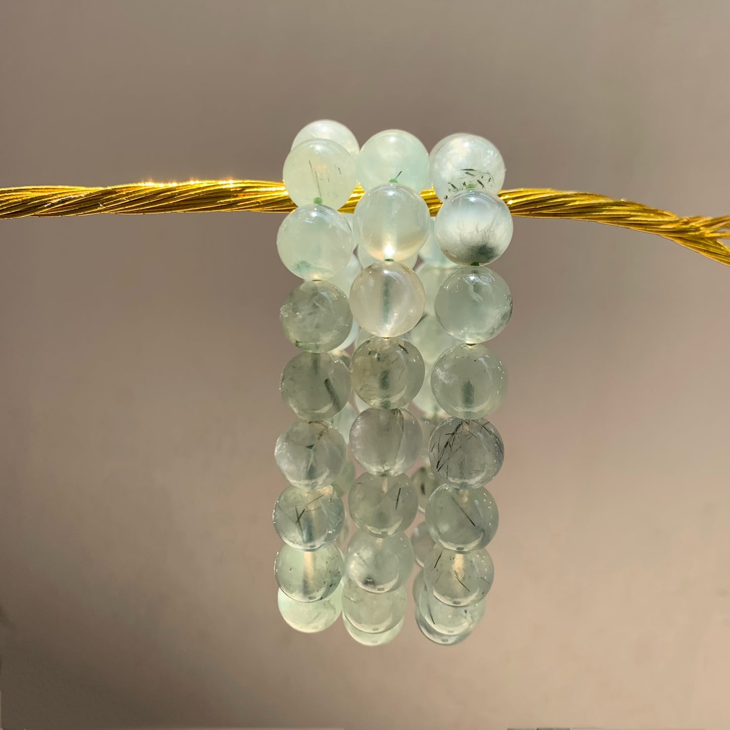 Ampearlbeads Gemstone Bracelets Prehnite Bracelets grape stone Bracelets for women and men