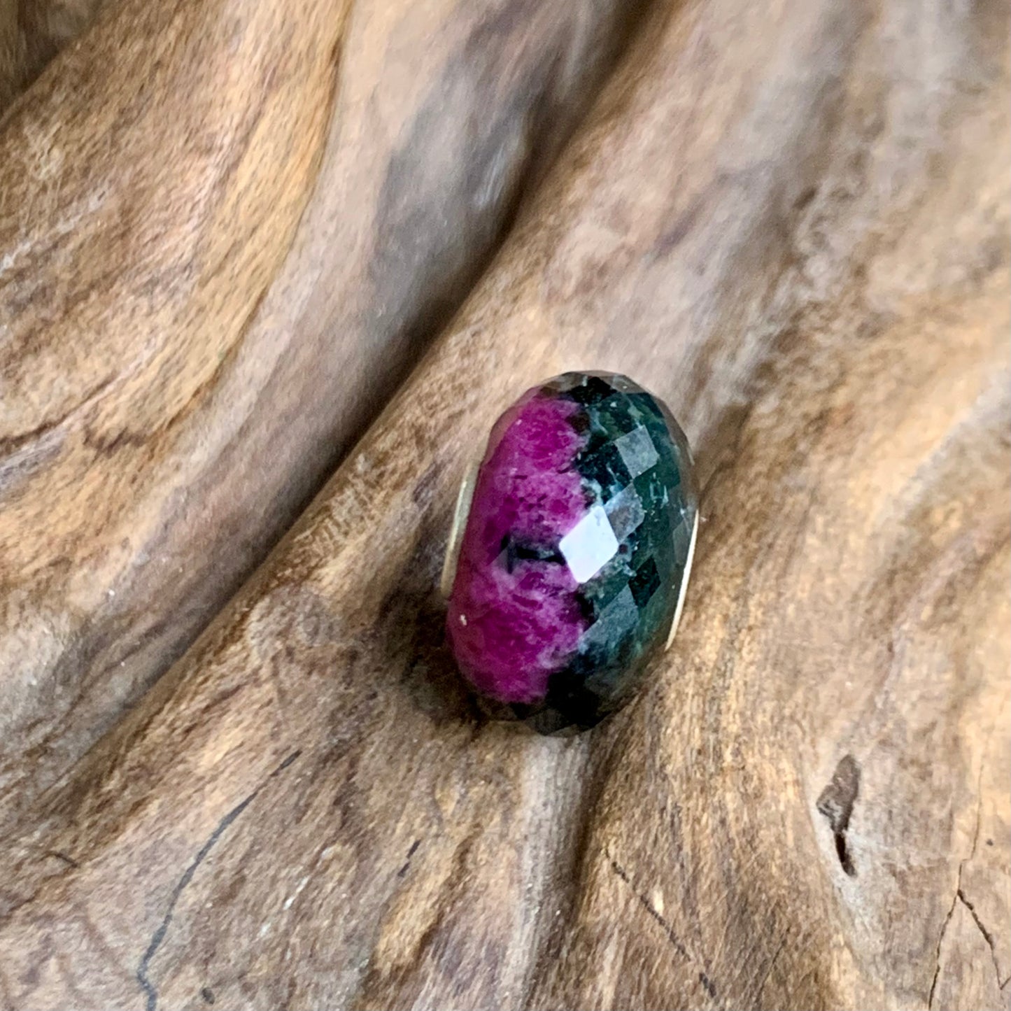 Faceted Ruby and Black Tourmaline Beads Fit European Trollbeads Bracelets and Some of the Pandora Bangles