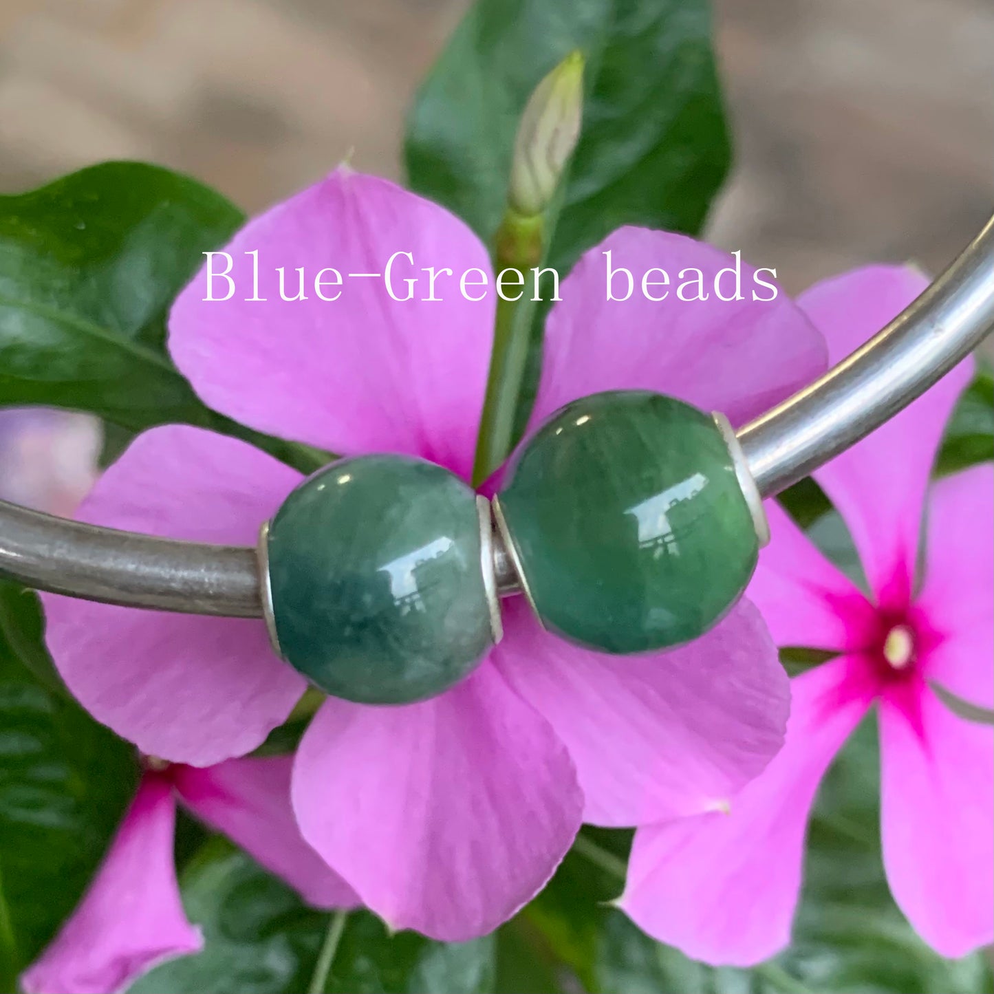Mini Round Tourmaline Beads with Silver Core for European Trollbeads Bracelets or Some Pandora Bangles