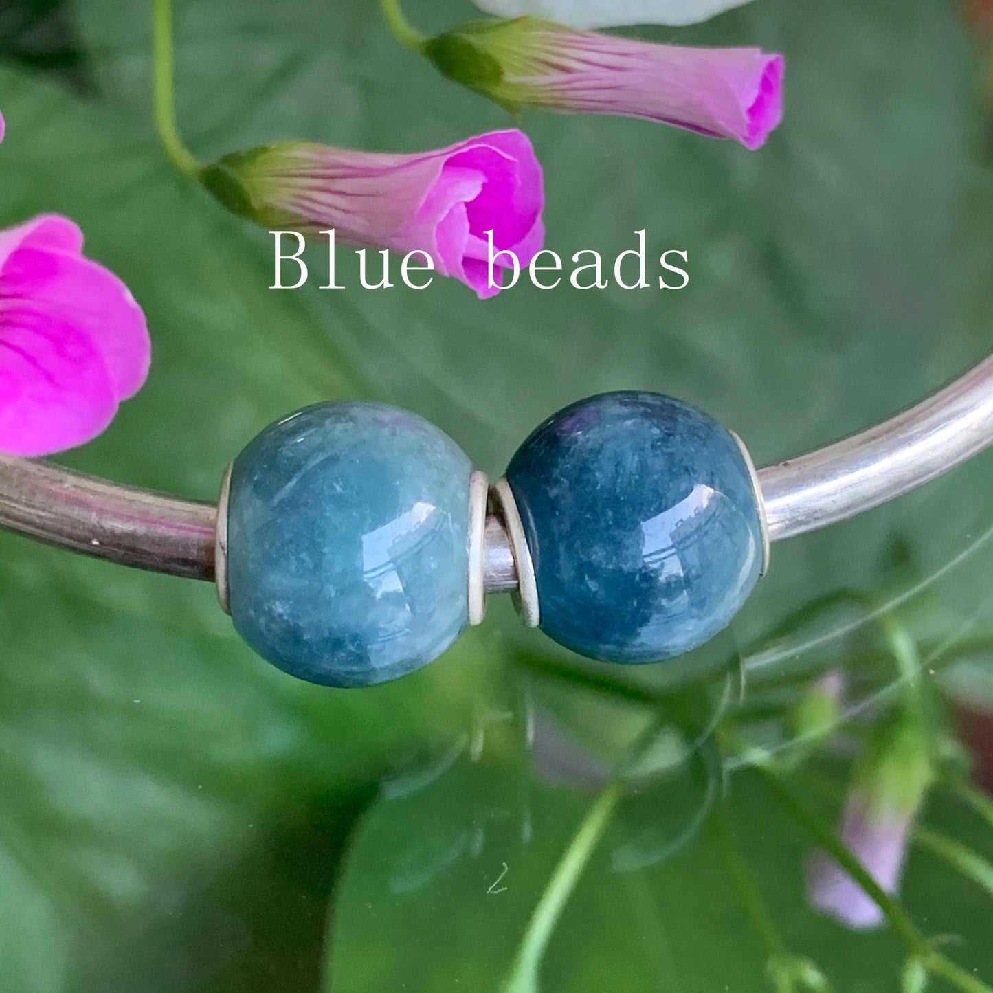 Mini Round Tourmaline Beads with Silver Core for European Trollbeads Bracelets or Some Pandora Bangles