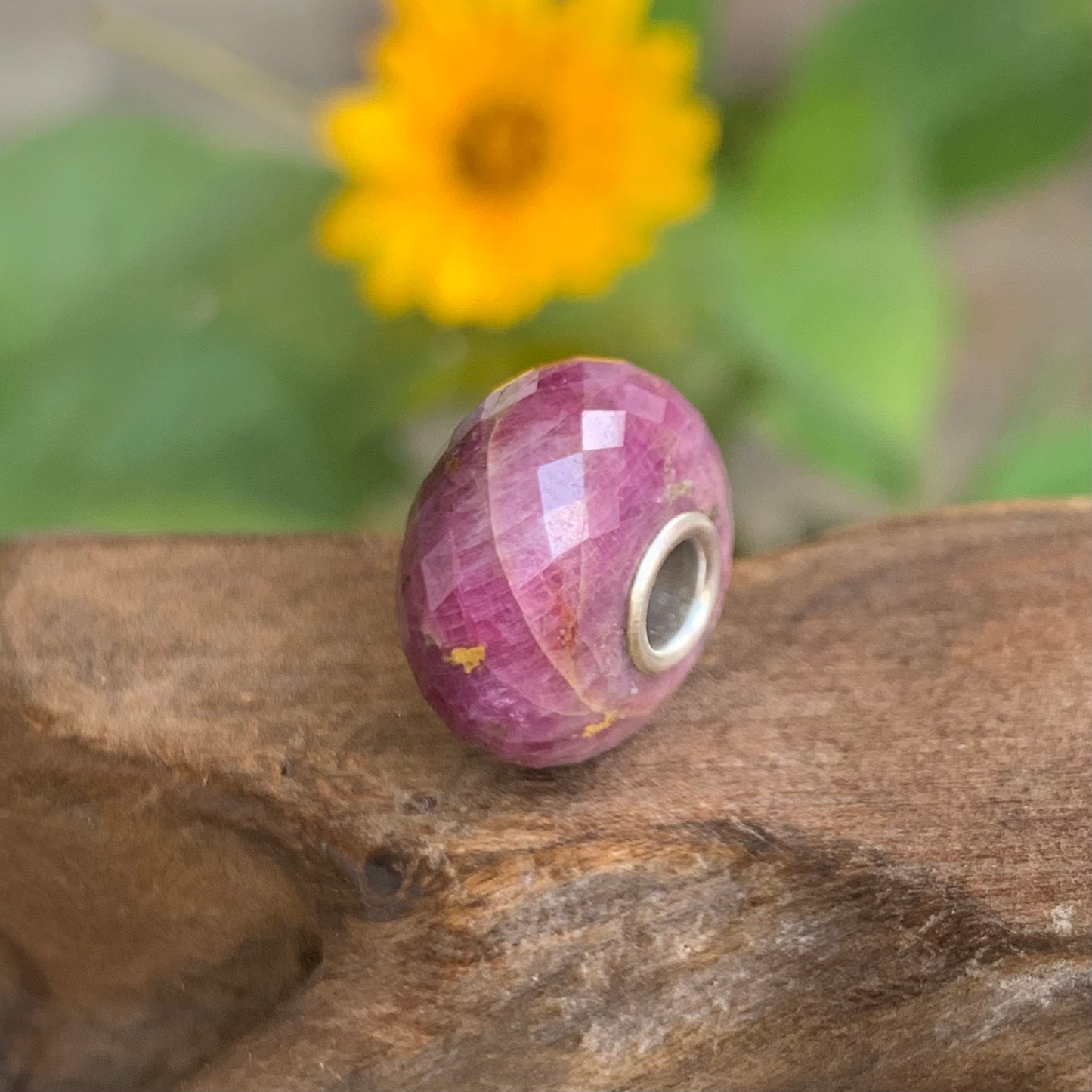 Faceted Value Ruby Beads with Beautiful Flash Fit European Trollbeads Bracelets and Some of the Pandora Bangles