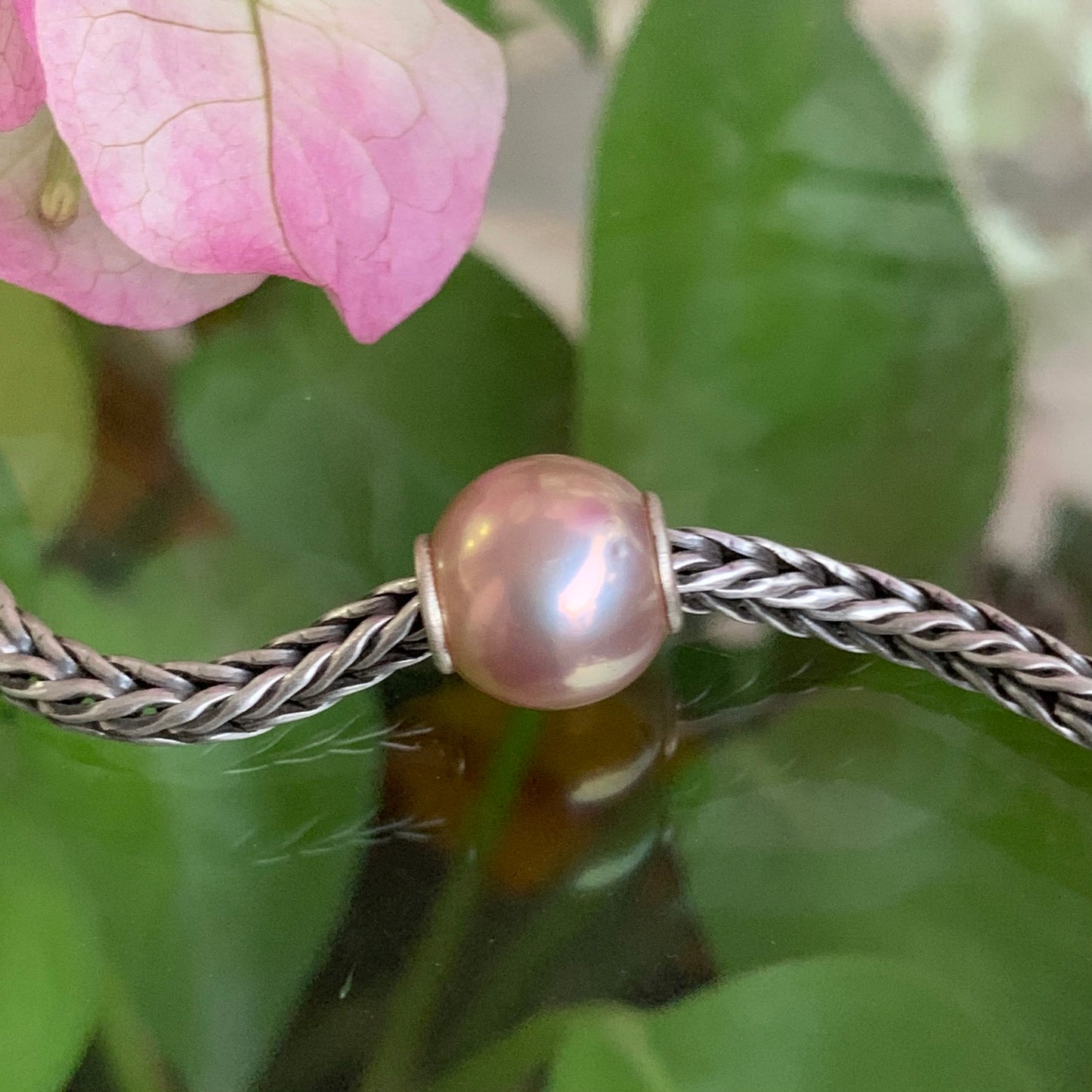 Purple Gold Rosegold lilac Freshwater Pearl Beads with Small Core for European Trollbeads Bracelets or Pandora Bangles