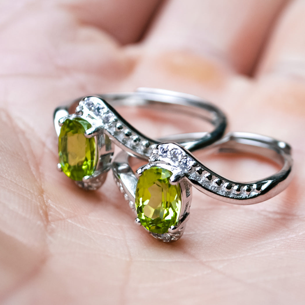 ring with olivine1 bead wholesale