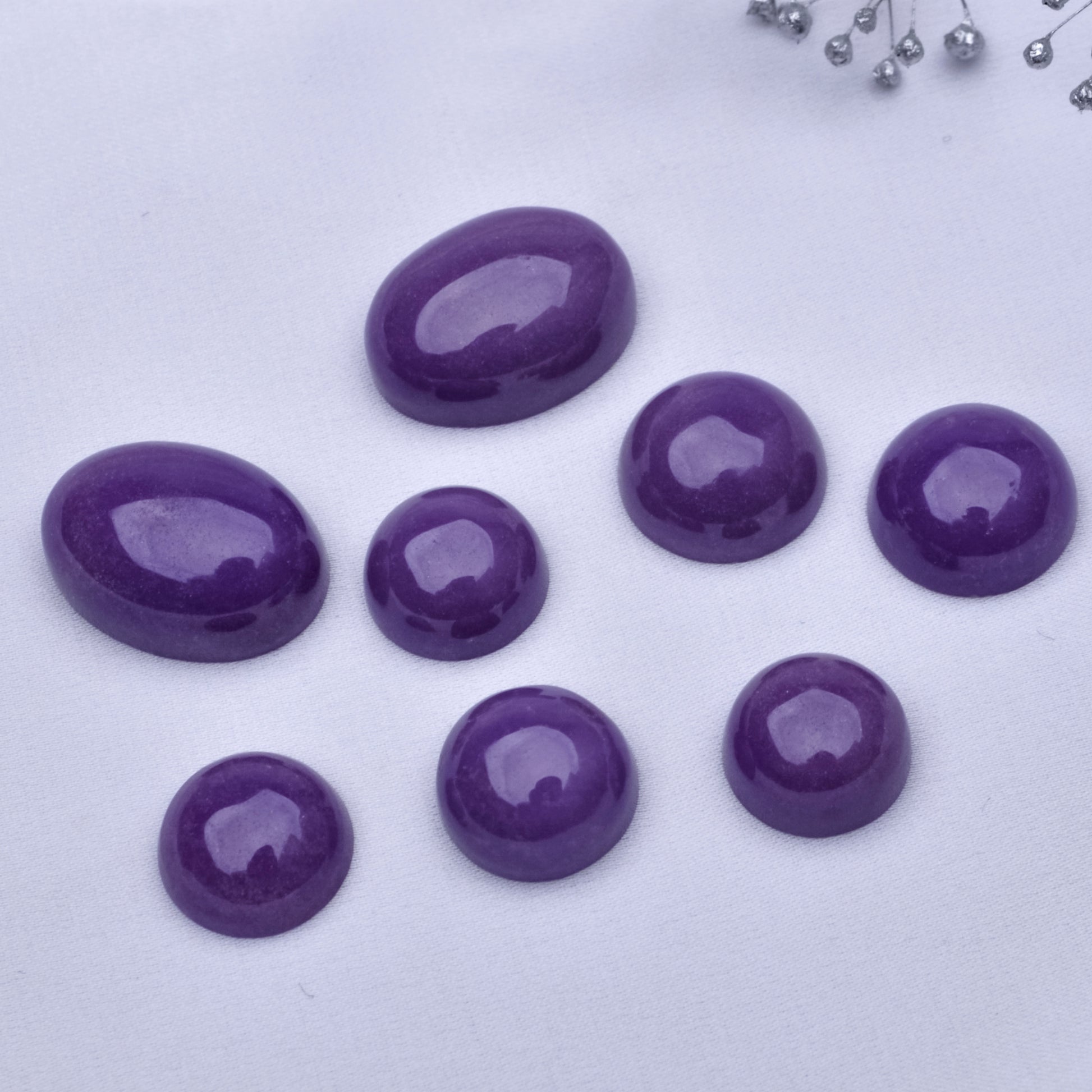 smooth purple mica ring surface