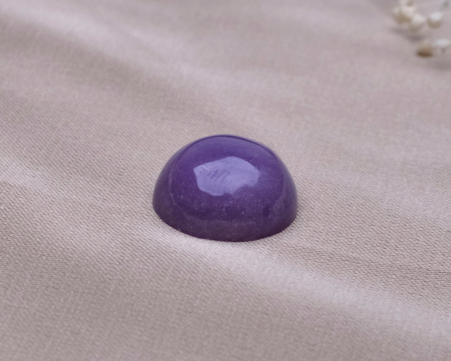 Natural Smooth Purple Mica Ring Surface Genunie Jewellery