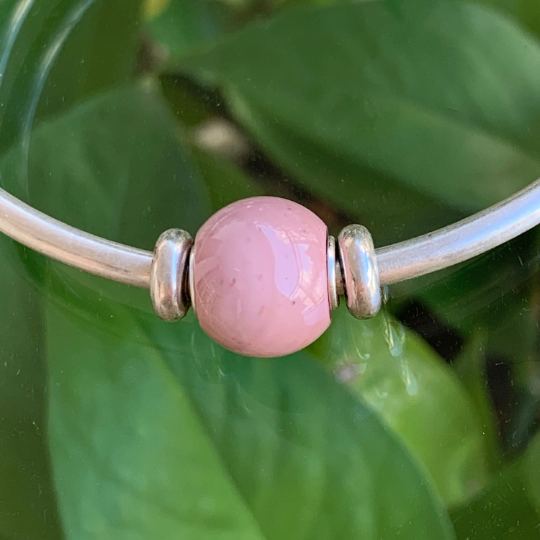 Cute Mini Round Alashan Agate Beads Rainbow Agate Beads With Silver Core for European Pandora Trollbeads Bracelets or Bangles