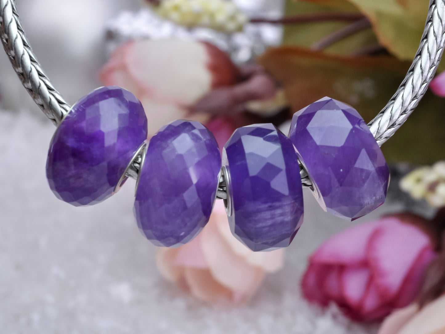 Amethyst Crystal Gemstone Trollbeads
