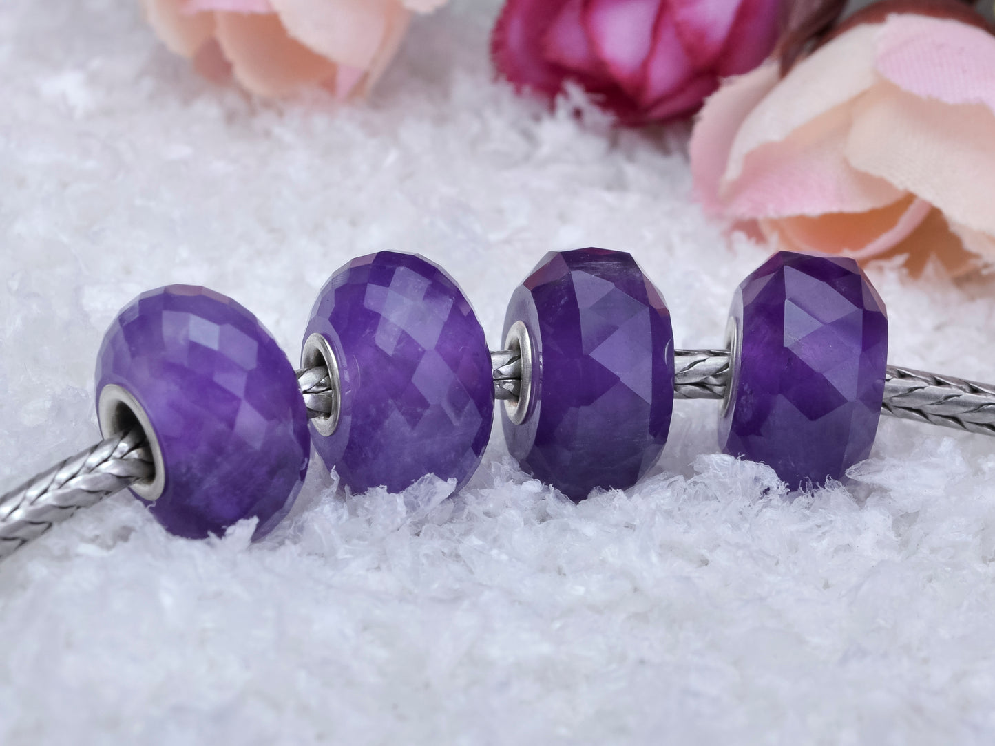 Amethyst Crystal Gemstone Trollbeads