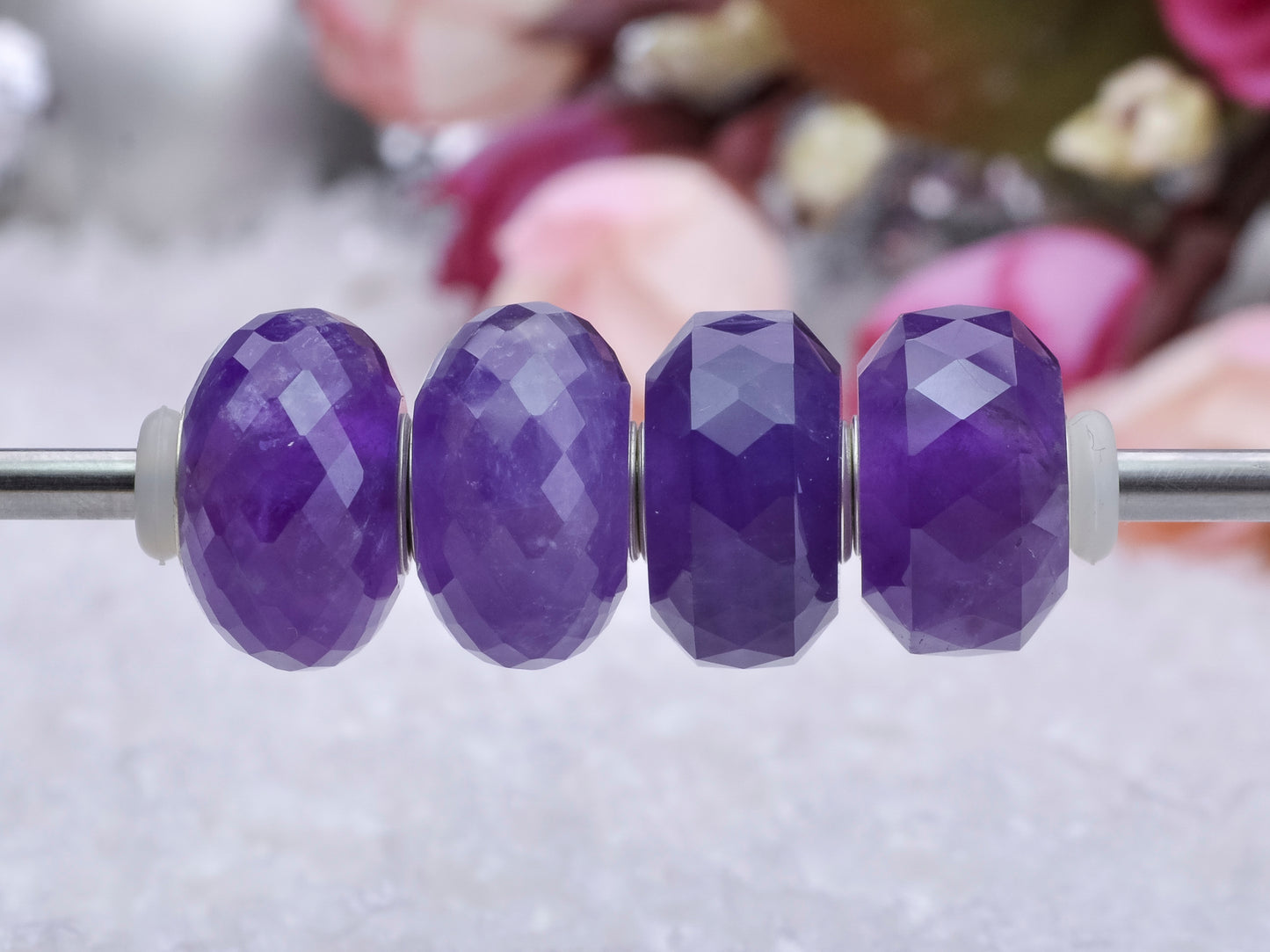 Amethyst Crystal Gemstone Trollbeads 6