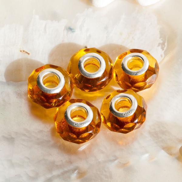 Ampearlbeads Baltic Amber Faceted Bead Golden4