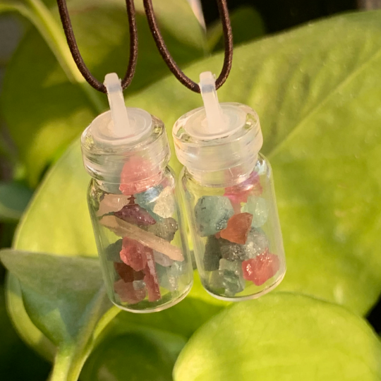 Beautiful Tourmaline Bottle Lucky Bottle Pandent Bottle Christmas Gift Birthday Bottle