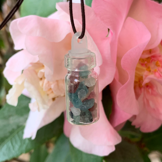 Beautiful Tourmaline Bottle Lucky Bottle Pandent Bottle Christmas Gift Birthday Bottle