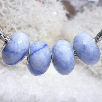 Blue Aventurine Ampearlbeads Faceted Natural Gemstone Bead for European Charms Bracelets