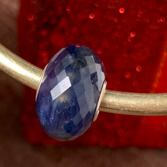 Gorgeous Faceted Blue Sapphire Beads Gemstone Beads For European Trollbeads Bracelets and Some of the Pandora Bangles