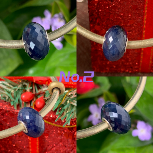 Gorgeous Faceted Blue Sapphire Beads Gemstone Beads For European Trollbeads Bracelets and Some of the Pandora Bangles