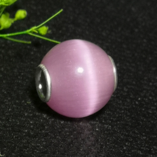 Mini Round Bead Burgundy Cat Eye Bead Pink Cat Eye Gemstone with Small core for Charms Bracelets