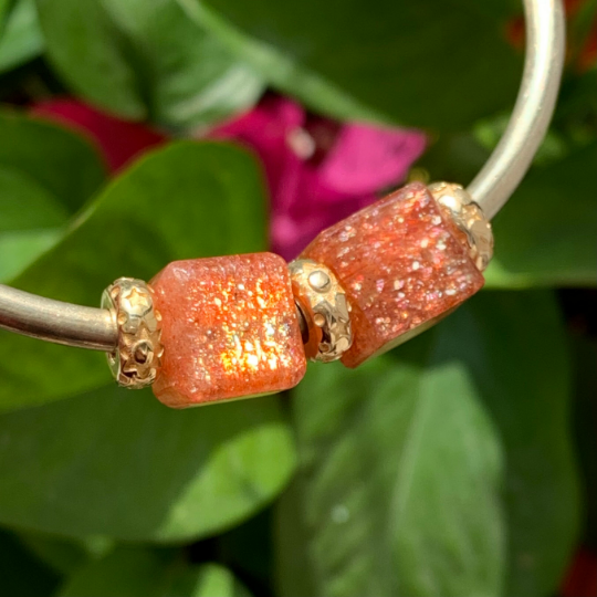 Cube Square Beads Labradorite Sunstone Aquamarine Moonstone Pink Opal beads for Trollbeads Bracelets