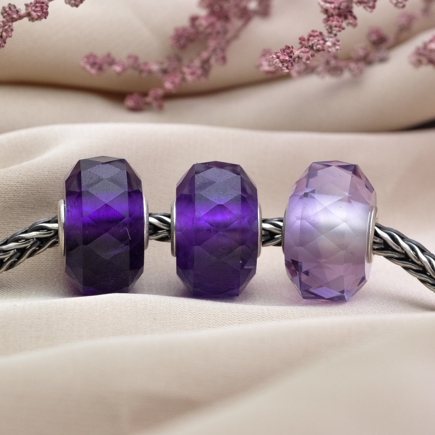 Transparent Light or Deep Amethyst Quartz Faceted Gemstone Beads Ampearlbeads