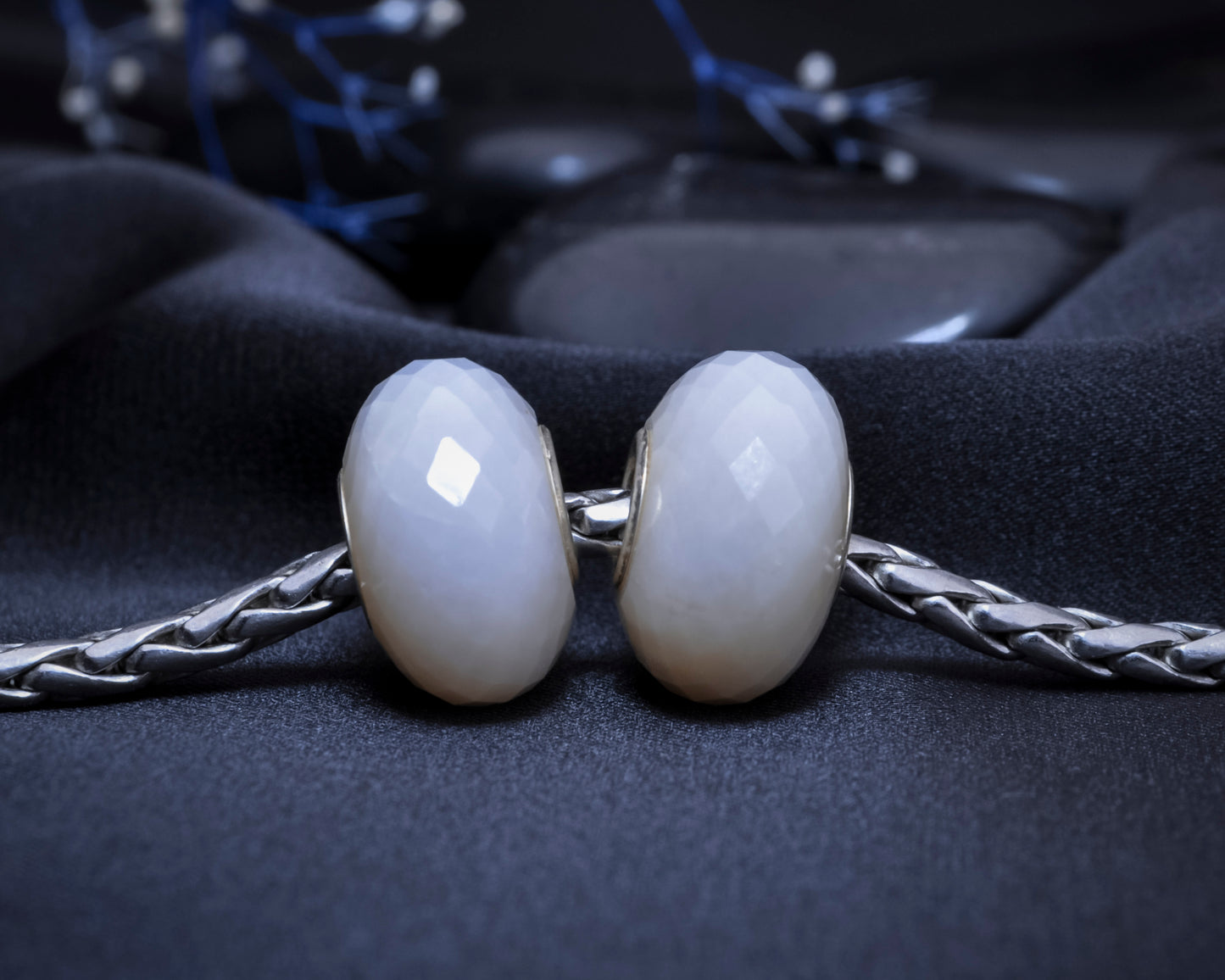 Amazing Light Pink Opal Gorgeous Gemstone with Sterling Silver Core for European Charm Bracelets