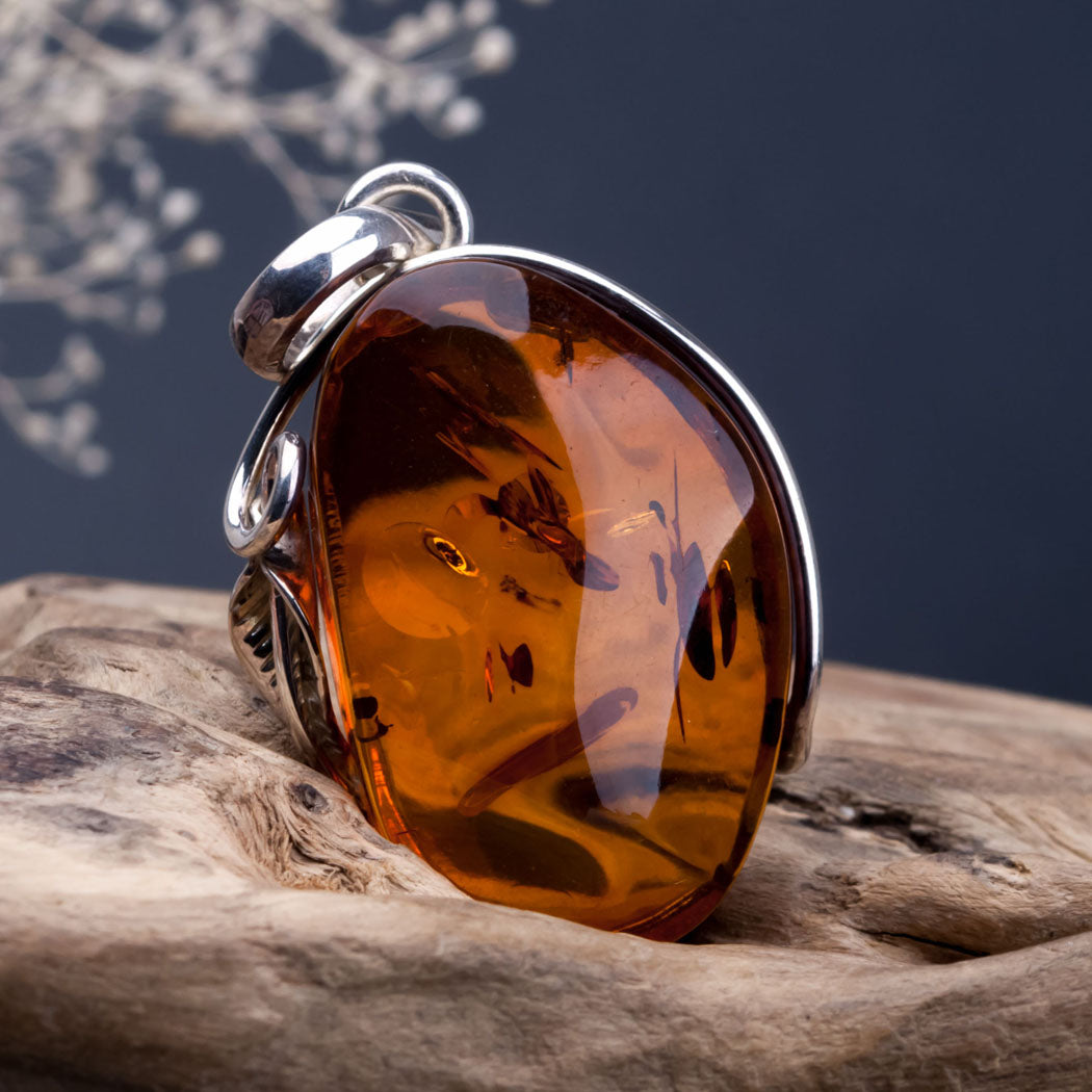 cognac amber pendent