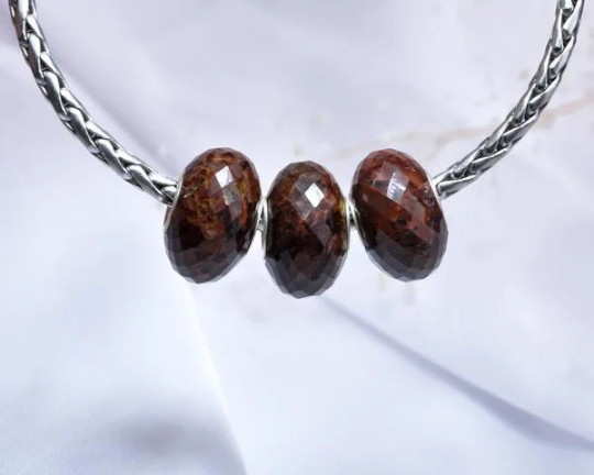 Ampearlbeads Faceted Amazing Pietersite Gemstone Beads Colourful Bead for European Charm Bracelets