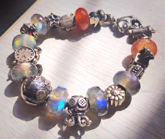 Faceted Flashy Labradorite beads size ~14mm Transparent Gemstone Artisanbeads For Trollbeads Bracelet Bangle