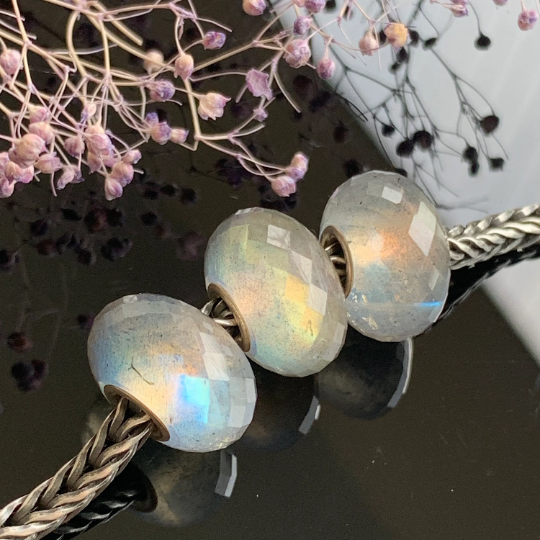 Faceted Flashy Labradorite beads size ~14mm Transparent Gemstone Artisanbeads For Trollbeads Bracelet Bangle