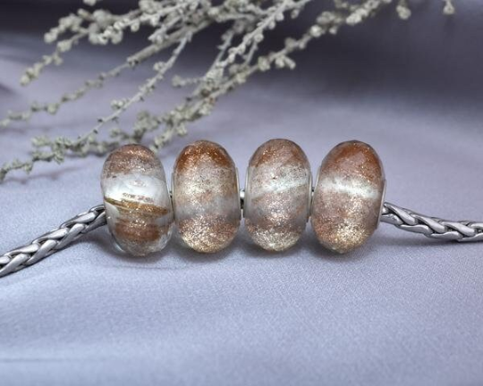 Faceted Golden Sandstone With Multi-Layerd Veil Daylight Brilliance Bead for Big Core Bracelets