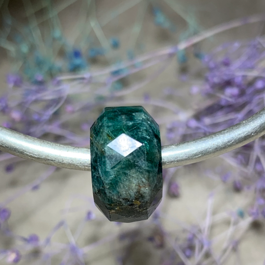 Noble Natural Gemstone Beads Fairly Good Faceted Green Apatite beads for European Charm Trollbeads Bracelet or Pandora Bangle