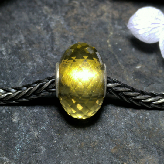 Faceted Lemon Quartz Beads Lemon Crystal with Big Core for European Charm Bracelets