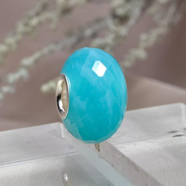 Faceted Amazonite Rondelle Gemstone
