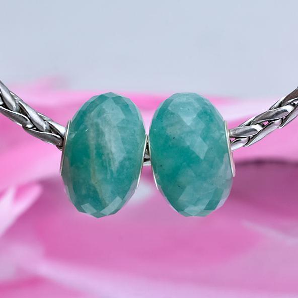 Faceted Green Amazonite Rondelle Gemstone Good2