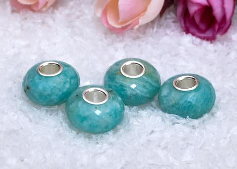 Faceted Green Amazonite Rondelle Gemstone Value4