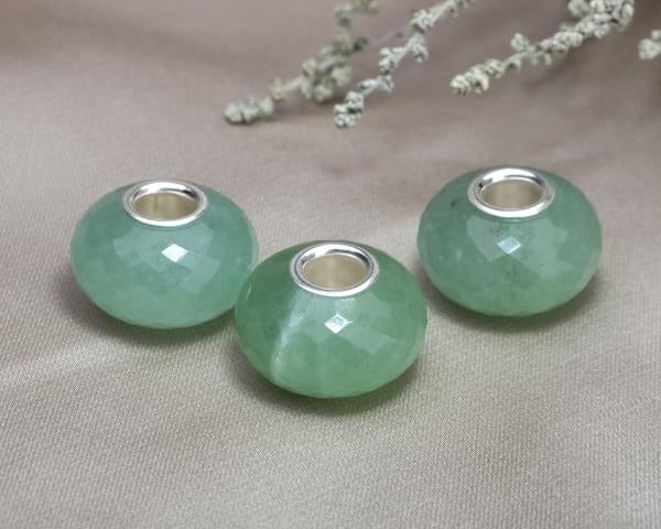 Faceted Light Green Aventurine Bead Good 3