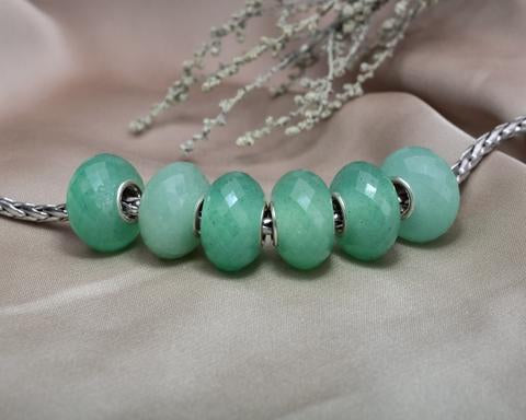 Faceted Light Green Aventurine Bead Value 3