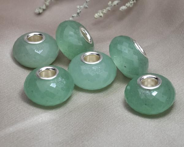 Faceted Light Green Aventurine Bead Value 4