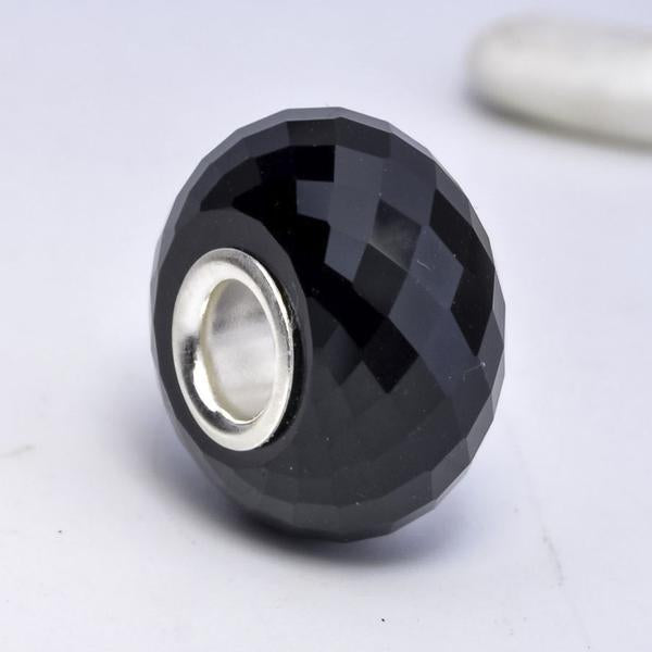 Faceted Obsidian Gemstone black0