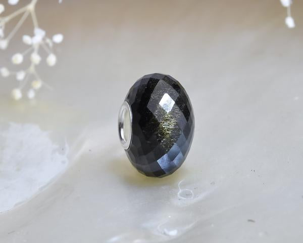 Faceted Obsidian Gemstone golden sheen2