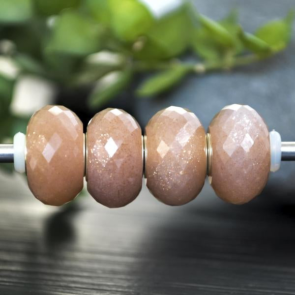 Faceted Orange Moonstone 2