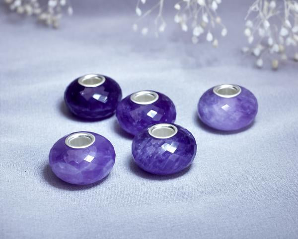 Faceted Purple Amethyst Bead 7