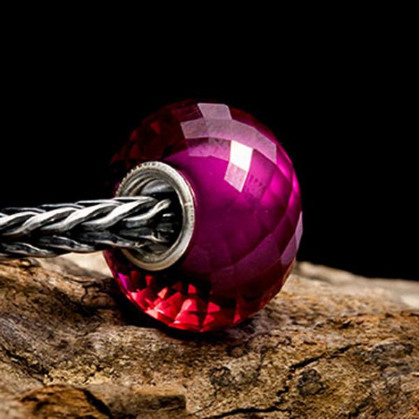 Faceted Red Corundum Bead 3