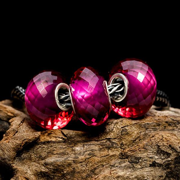 Faceted Red Corundum Bead 4