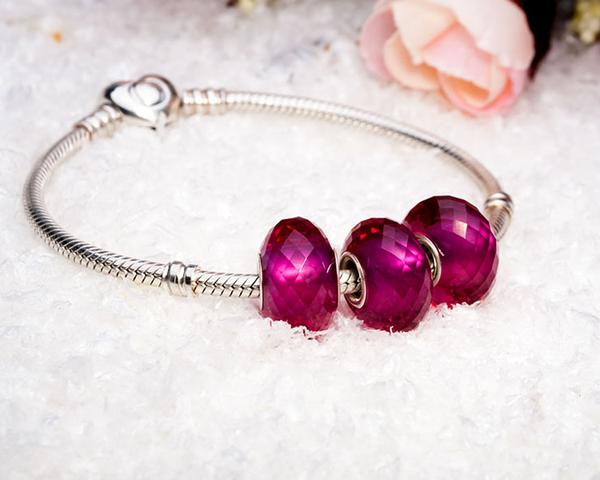 Faceted Red Corundum Bead 5