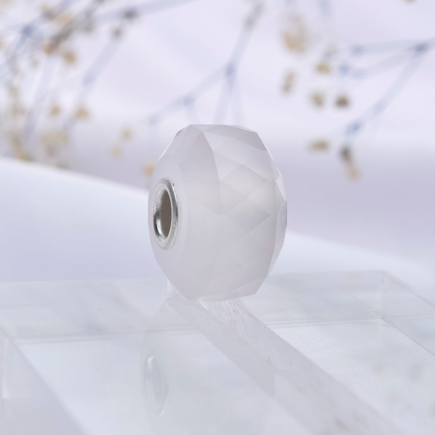 Faceted White Yellow Onyx Beads New Style Gemstone with Small Core Charm Bracelet for Women