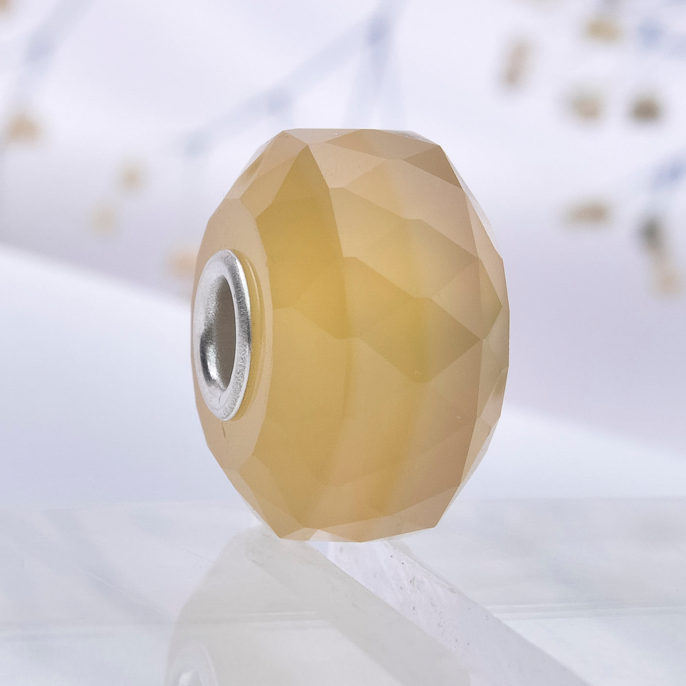 Faceted White Yellow Onyx Beads New Style Gemstone 5