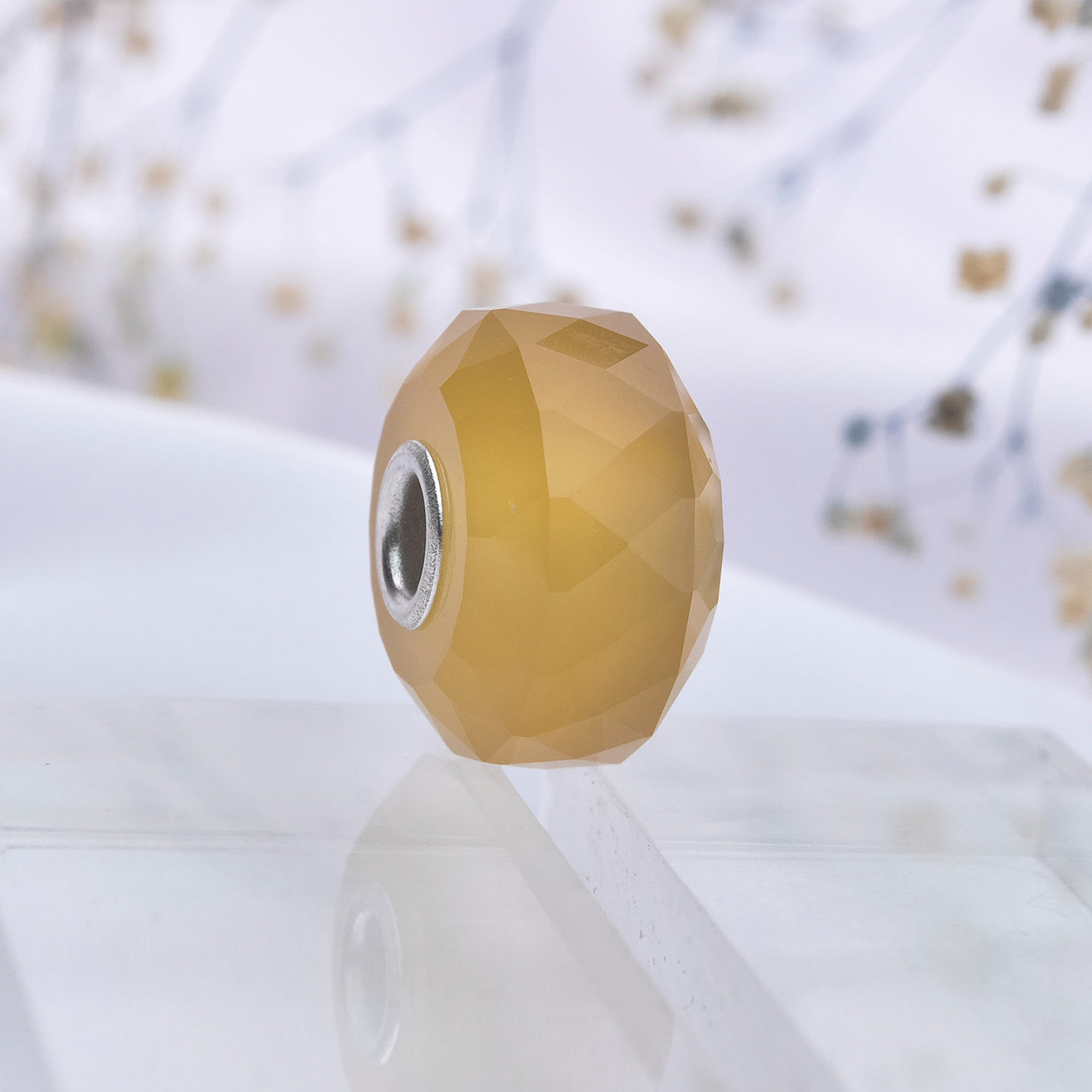 Faceted White Yellow Onyx Beads New Style Gemstone 6